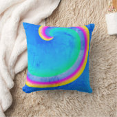 Magische Regenboog Golf Kussen Blauw (Deken)