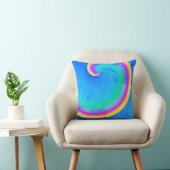 Magische Regenboog Golf Kussen Blauw (Stoel)