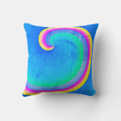 Magische Regenboog Golf Kussen Blauw (Achterkant)