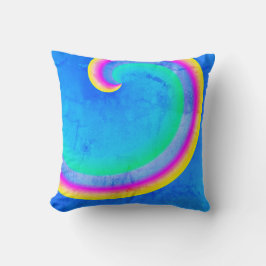 Magische Regenboog Golf Kussen Blauw
