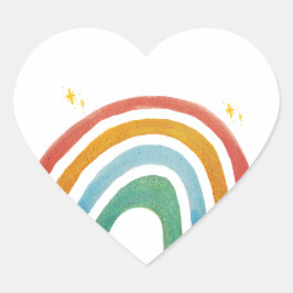 Magische Regenboog Hart Sticker