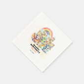 Magische Regenboog Kasteel Schattigee Baby Draken  Servet (Hoek)