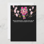 Magische regenboog meisje fantasie glitter lichten kaart (Achterkant)