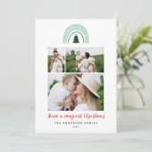 Magische regenboog moderne, leuke 3 foto-Kerstmis (Staand voorkant)