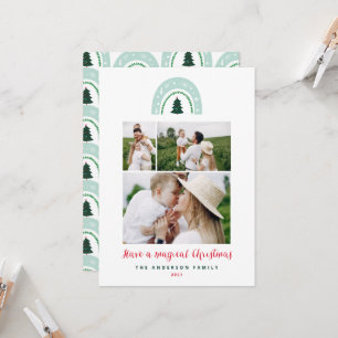 Magische regenboog moderne, leuke 3 foto-Kerstmis