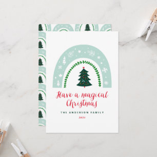 Magische regenboog moderne, schattige Kerstmis