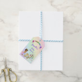 Magische Regenboog Prinsessen Kasteel Koets Cadeaulabel (Met Touw)