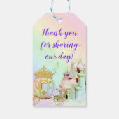 Magische Regenboog Prinsessen Kasteel Koets Cadeaulabel (Achterkant)