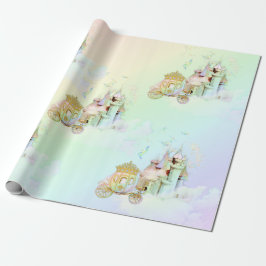 Magische Regenboog Prinsessen Kasteel Koets Cadeaupapier