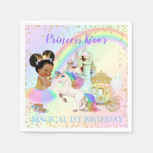 Magische Regenboog Prinsessen Kasteel Koets Eenhoo Servet