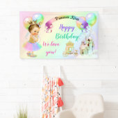 Magische Regenboog Prinsessen Kasteel Koets Spandoek (Insitu)