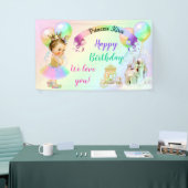 Magische Regenboog Prinsessen Kasteel Koets Spandoek (Beurs)