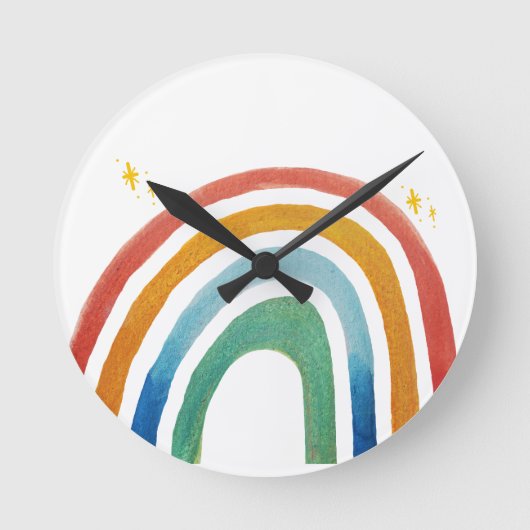 Magische Regenboog Ronde Klok (Voorkant)