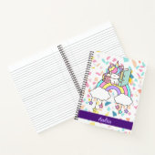 Magische regenboog Schattigee eenhoorn Notitieboek (Binnen)