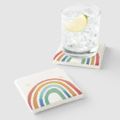 Magische Regenboog Stenen Onderzetter (Zijkant)