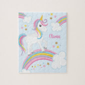 Magische regenboog Unicorn - Aangepaste Kinderen Legpuzzel (Verticaal)