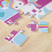 Magische regenboog Unicorn - Aangepaste Kinderen Legpuzzel (Zijkant)