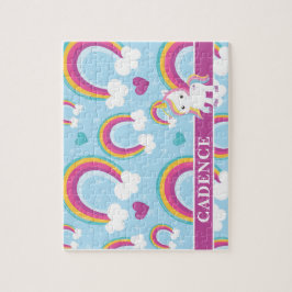 Magische regenboog Unicorn - Aangepaste Kinderen Legpuzzel