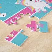 Magische regenboog Unicorn - Aangepaste Kinderen Legpuzzel (Zijkant)