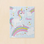 Magische regenboog Unicorn - Aangepaste Kinderen Legpuzzel