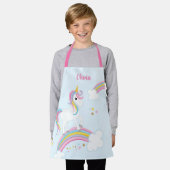 Magische regenboog Unicorn - Aangepaste Kinderen Schort (Gedragen)