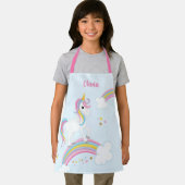 Magische regenboog Unicorn - Aangepaste Kinderen Schort (Insitu)