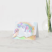 Magische regenboog Unicorn Birthday Bedankkaart (Voorkant)