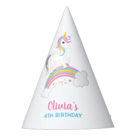 Magische regenboog Unicorn Birthday Feesthoedjes