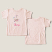 Magische regenboog Unicorn Birthday, gepersonalise (Ontwerp Voorkant & Achterkant)