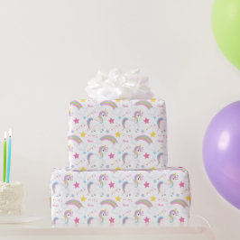 Magische regenboog Unicorn Birthday, gepersonalise Cadeaupapier