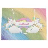 Magische regenboog Unicorn Birthday Groot Cadeauzakje (Achterkant)