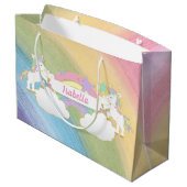 Magische regenboog Unicorn Birthday Groot Cadeauzakje (Achterkant Gekanteld)