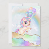 Magische regenboog Unicorn Birthday Kaart (Achterkant)