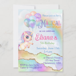 Magische regenboog Unicorn Birthday Kaart