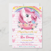 Magische regenboog Unicorn Birthday Kaart (Voorkant)