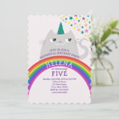 Magische regenboog Unicorn Birthday Kaart (Staand voorkant)