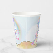 Magische regenboog Unicorn Birthday Papieren Bekers (Rechts)