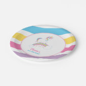 Magische regenboog Unicorn Birthday Papieren Bordje (Gekanteld)