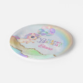 Magische regenboog Unicorn Birthday Papieren Bordje (Gekanteld)