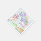 Magische regenboog Unicorn Birthday Servet (Hoek)