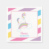 Magische regenboog Unicorn Birthday Servetten (Voorkant)