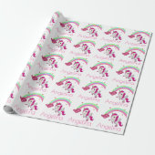 Magische regenboog Unicorn gepersonaliseerd Cadeaupapier (Uitgerold)