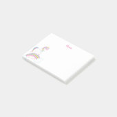 Magische regenboog Unicorn gepersonaliseerd Post-it® Notes (Schuin)