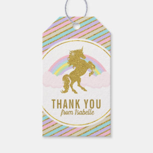Magische regenboog Unicorn Gift Hang Label Cadeaulabel
