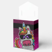 Magische regenboog Unicorn Glitter Whimsical Bedankdoosjes (Geopend)