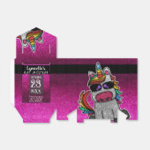 Magische regenboog Unicorn Glitter Whimsical Bedankdoosjes (Uitgevouwen)