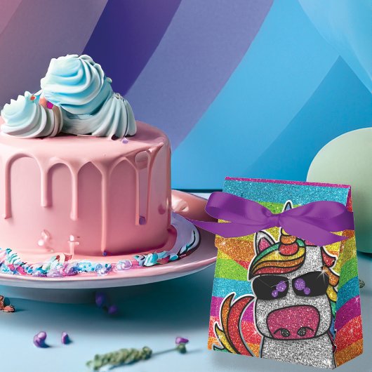 Magische regenboog Unicorn Glitter Whimsical Bedankdoosjes