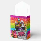 Magische regenboog Unicorn Glitter Whimsical Bedankdoosjes (Geopend)