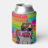 Magische regenboog Unicorn Glitter Whimsical Blikjeskoeler (Blikje Voorkant)