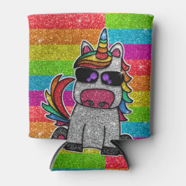 Magische regenboog Unicorn Glitter Whimsical Blikjeskoeler